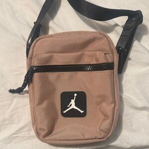 Jordan Small Crossbody Bag in Tan with Black Strap